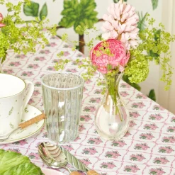 Green & White Rim Water Glasses (Set Of 4)|Mrs. Alice Outlet