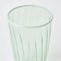 Green & White Rim Water Glasses (Set Of 4)|Mrs. Alice Outlet