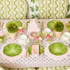 Green & White Rim Water Glasses (Set Of 4)|Mrs. Alice Outlet