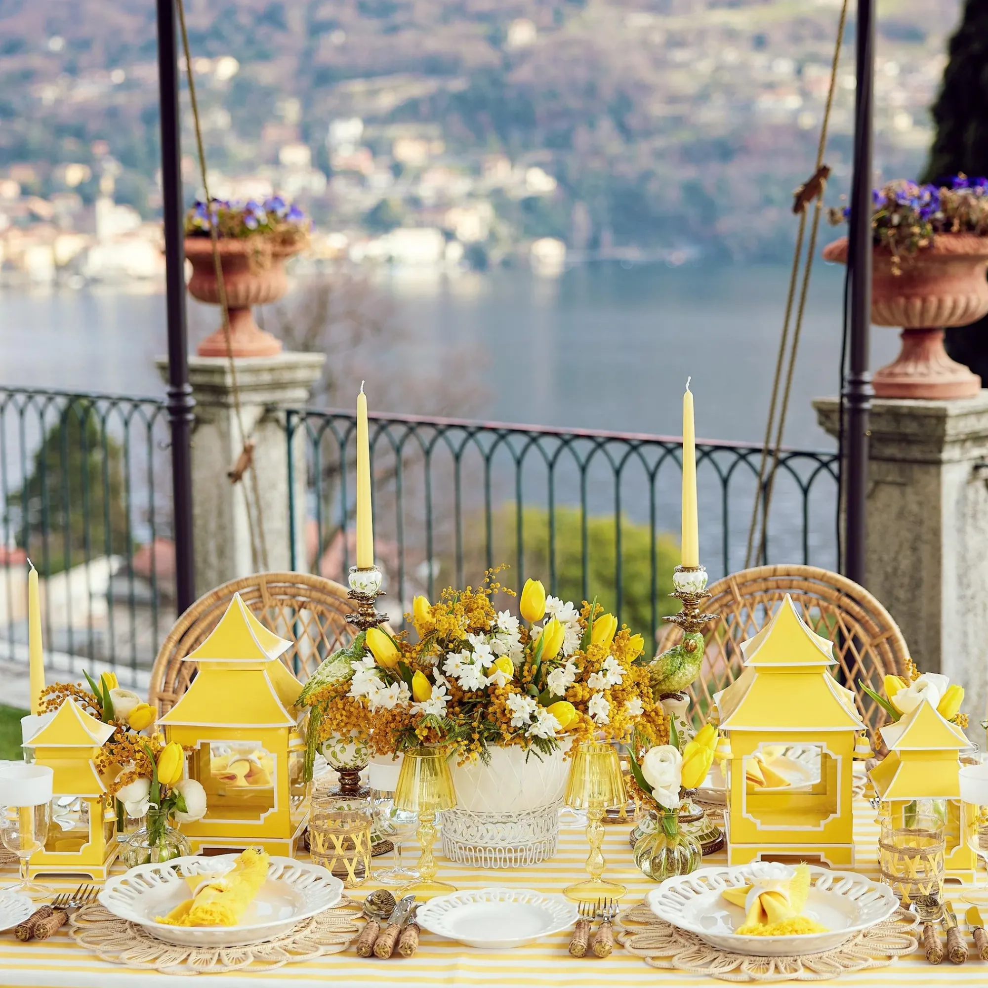 Green & Yellow Parrot Candlescape|Mrs. Alice Outlet