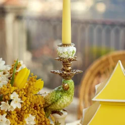 Green & Yellow Parrot Candlescape|Mrs. Alice Outlet