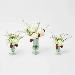 Green Fluted Vases (Pair)|Mrs. Alice Online