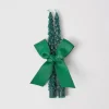 Green Frosted Pine Candles (Pair)|Mrs. Alice