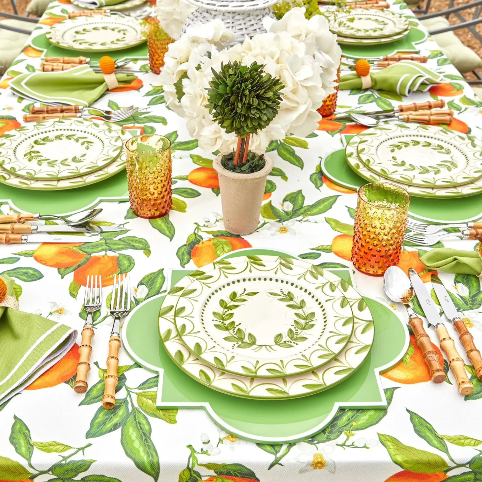 Green Garland Dinner Plates (Set Of 4)|Mrs. Alice Discount