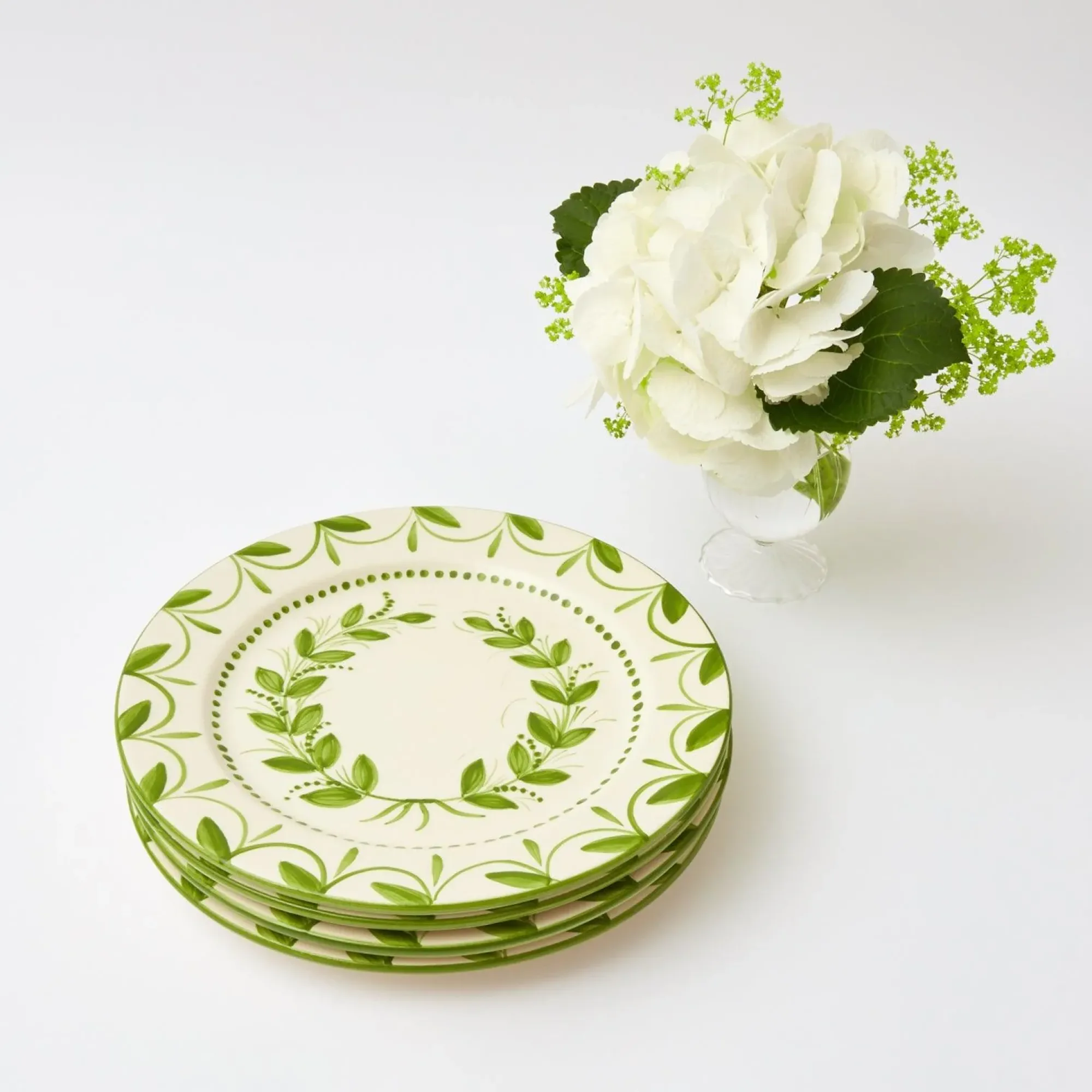 Green Garland Dinner Plates (Set Of 4)|Mrs. Alice Discount