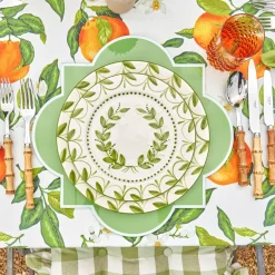 Green Garland Starter Plates (Set Of 4)|Mrs. Alice Discount