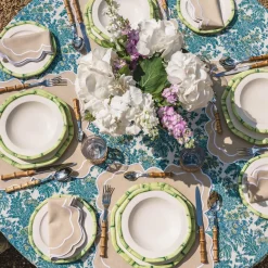 Green Geometric Bamboo Starter Plate|Mrs. Alice Best