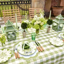 Green Gingham Tablecloth|Mrs. Alice