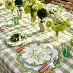 Green Gingham Tablecloth|Mrs. Alice