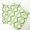 Green Ikat Seat Pad Cushion|Mrs. Alice