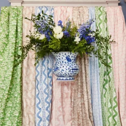 Green Ikat Stripe Fabric|Mrs. Alice New