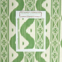 Green Ikat Stripe Fabric|Mrs. Alice New