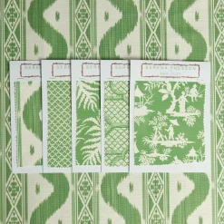 Green Ikat Stripe Fabric|Mrs. Alice New