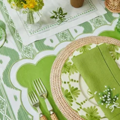 Green Ikat Tablecloth|Mrs. Alice Sale