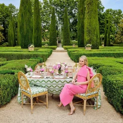 Green Ikat Tablecloth|Mrs. Alice Sale