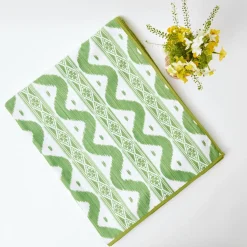 Green Ikat Tablecloth|Mrs. Alice Sale