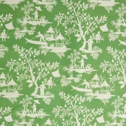 Green Pagoda Garden Fabric|Mrs. Alice Discount