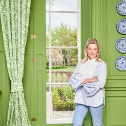 Green Pagoda Garden Fabric|Mrs. Alice Discount