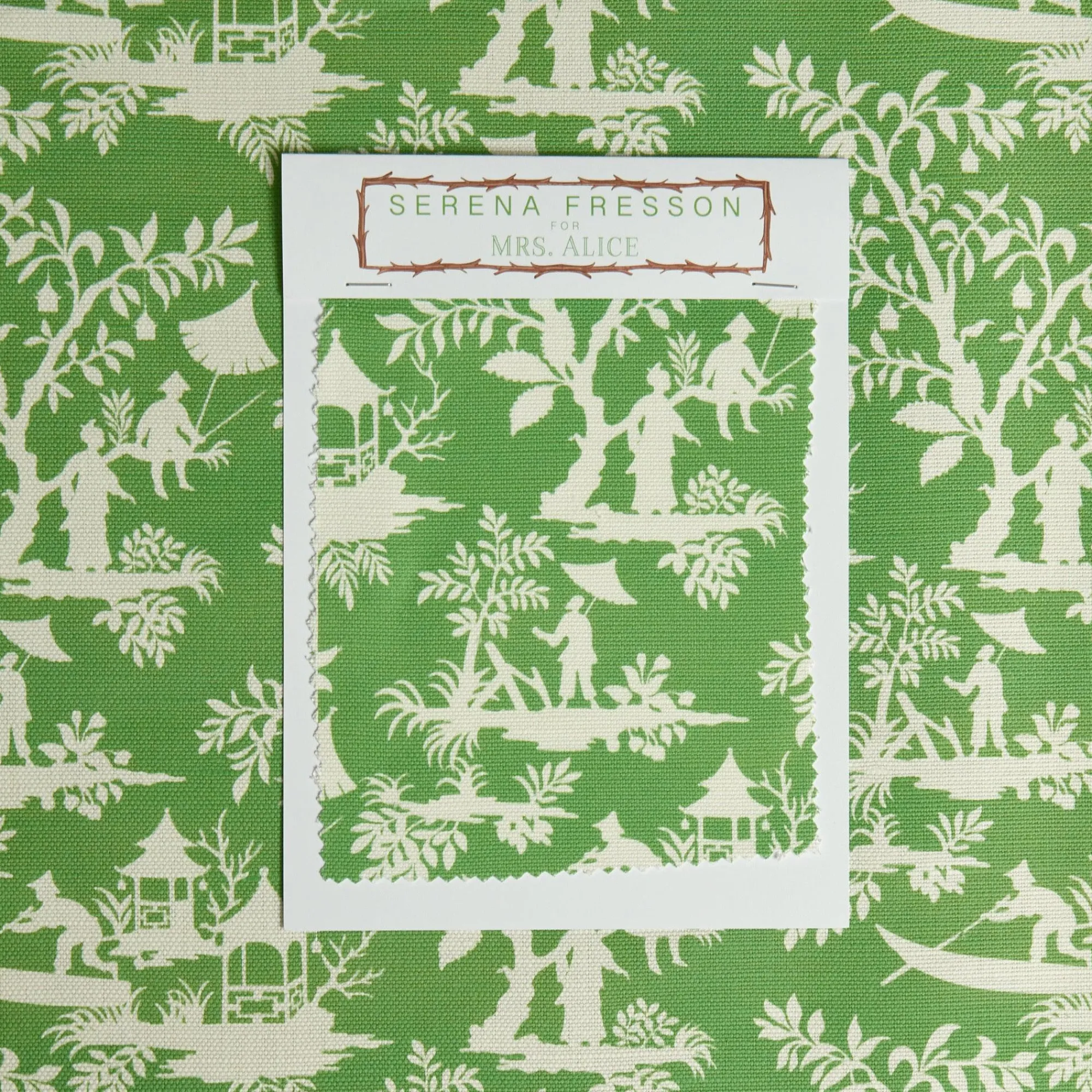 Green Pagoda Garden Fabric|Mrs. Alice Discount