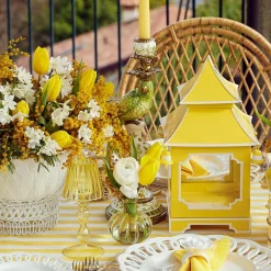 Green Parrot Candle Holder (Pair)|Mrs. Alice