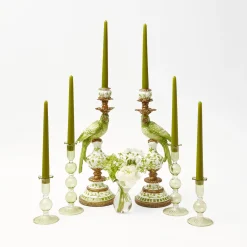 Green Parrot Candlescape|Mrs. Alice Hot