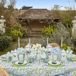 Green White Rim Frilled Glasses (Set Of 4)|Mrs. Alice Best