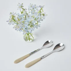 Grey Horn Salad Servers|Mrs. Alice Hot