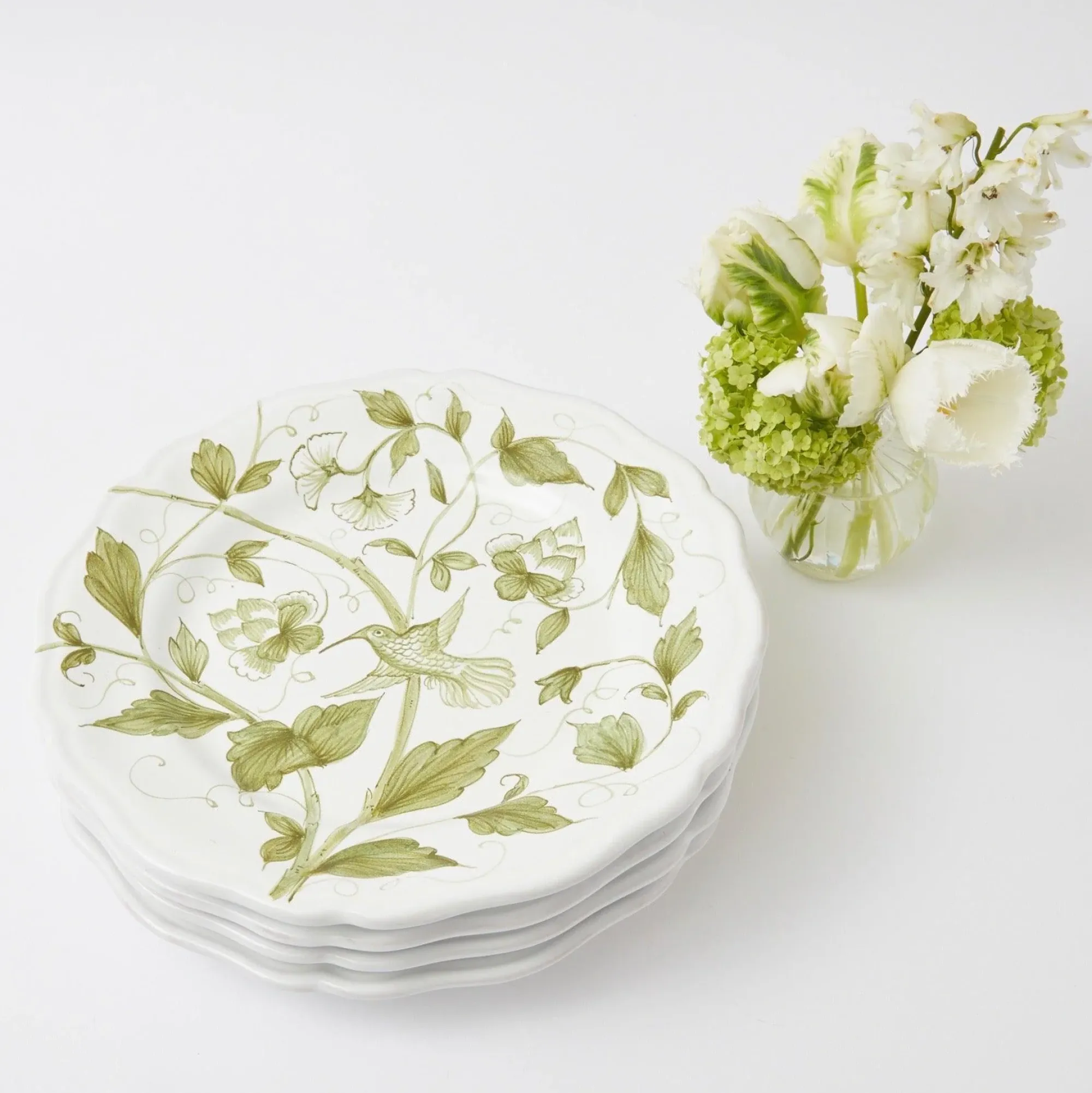 Hand Painted Hummingbird Dinner Plate|Mrs. Alice Hot