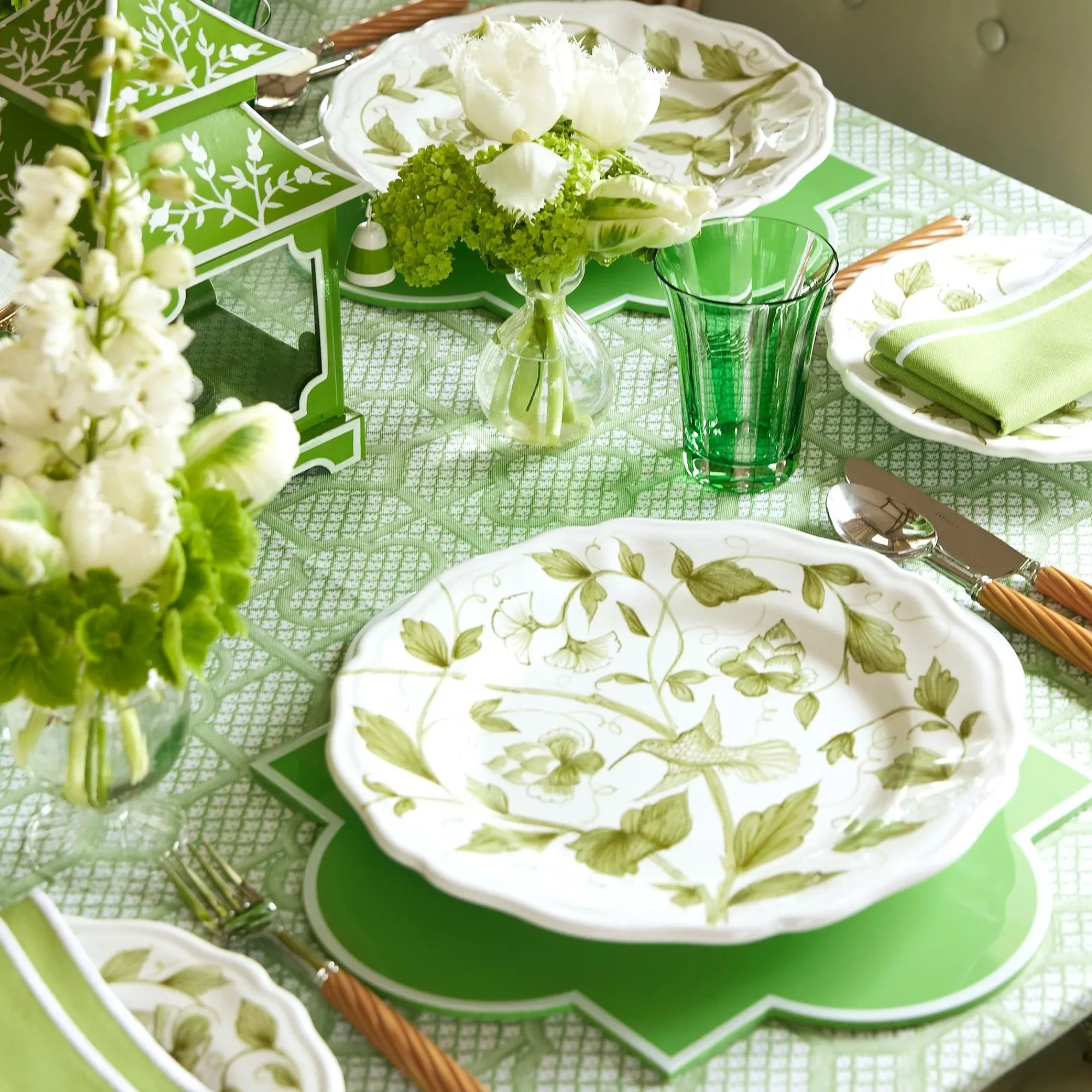 Hand Painted Hummingbird Dinner Plate|Mrs. Alice Hot