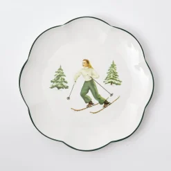 Heidi & Hans Skier Dinner Plate (Set Of 4)|Mrs. Alice
