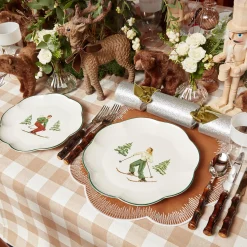 Heidi & Hans Skier Dinner Plate (Set Of 4)|Mrs. Alice Discount