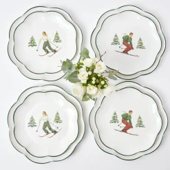Heidi & Hans Skier Starter Plates (Set Of 4)|Mrs. Alice Sale