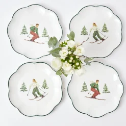 Heidi & Hans Skier Starter Plates (Set Of 4)|Mrs. Alice Sale