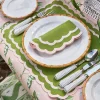 Isla Green & Pink Placemats & Napkins (Set Of 4)|Mrs. Alice New