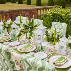 Isla Green & Pink Placemats & Napkins (Set Of 4)|Mrs. Alice New