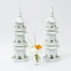 Large White Porcelain Pagodas (Pair)|Mrs. Alice Best