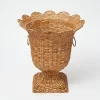 Liliana Scalloped Rattan Urn|Mrs. Alice Best