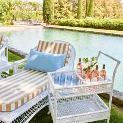 Lorenzo White Rattan Drinks Tray|Mrs. Alice Hot