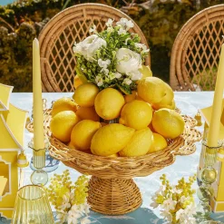 Luciana Rattan Scalloped Bowl|Mrs. Alice