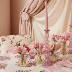 Marguerite Pink Candle Holders (Pair)|Mrs. Alice New