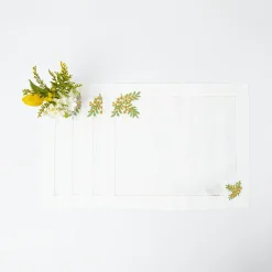 Mimosa White Linen Placemats (Set Of 4)|Mrs. Alice New
