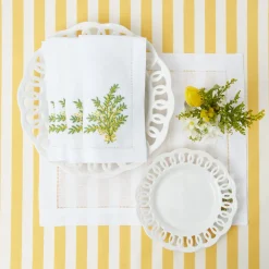 Mimosa White Linen Placemats (Set Of 4)|Mrs. Alice New