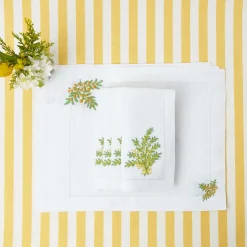 Mimosa White Linen Placemats (Set Of 4)|Mrs. Alice New