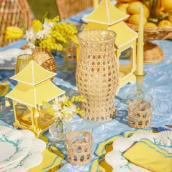 Mini Yellow Pagoda Lantern (Pair)|Mrs. Alice Clearance