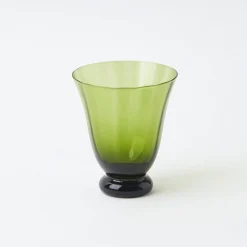 Moss Green Tulip Glasses (Set Of 4)|Mrs. Alice Online