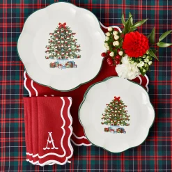 Christmas Tree Starter Plate (Set Of 4)|Mrs. Alice New