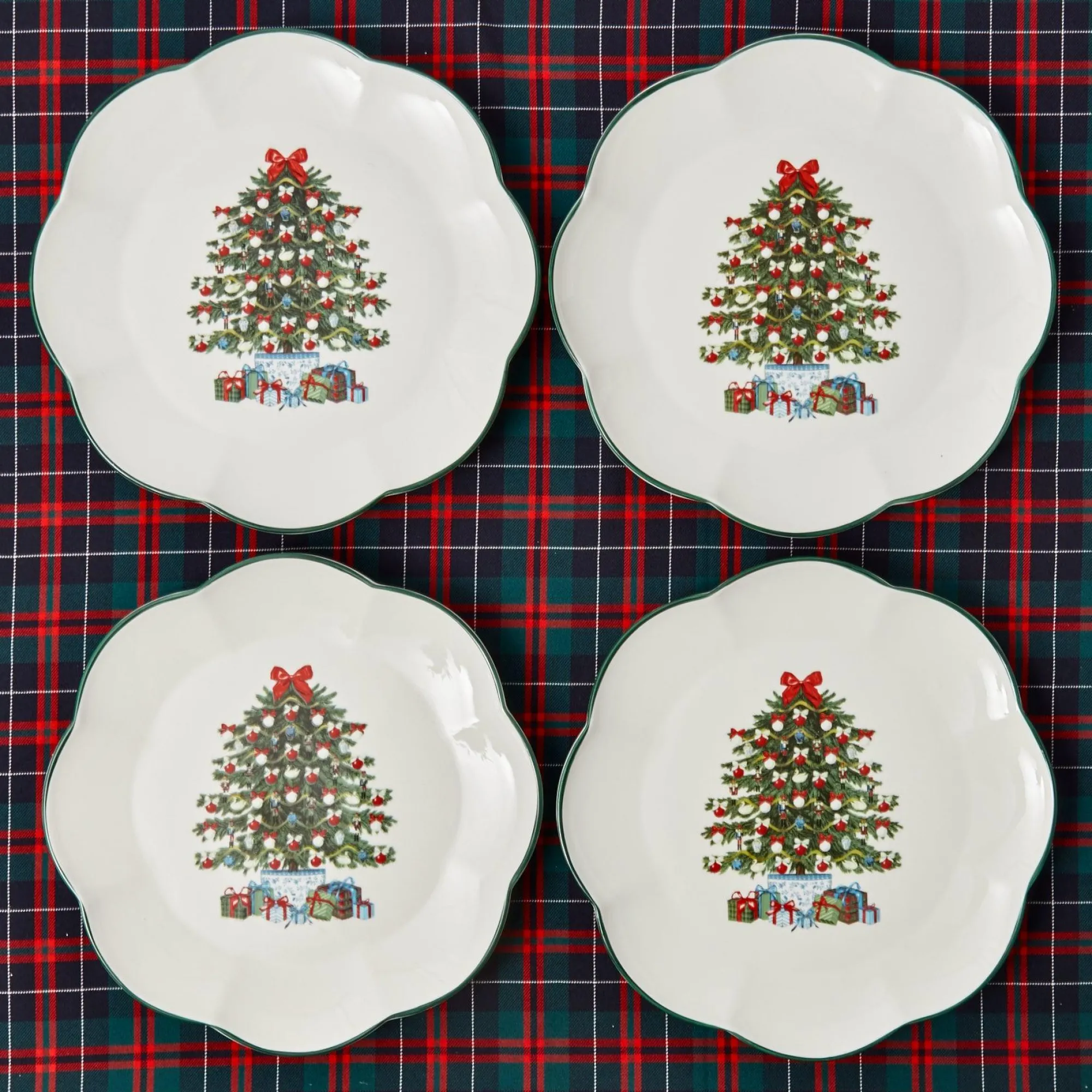 Christmas Tree Dinner Plate (Set Of 4)|Mrs. Alice Outlet