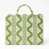 Tote Bag (Green Ikat)|Mrs. Alice Clearance