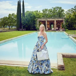 White Rattan Tote Bag (White Bow)|Mrs. Alice Sale