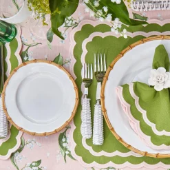 Nancy Bamboo Dinner & Starter Plates (Set Of 8)|Mrs. Alice Online